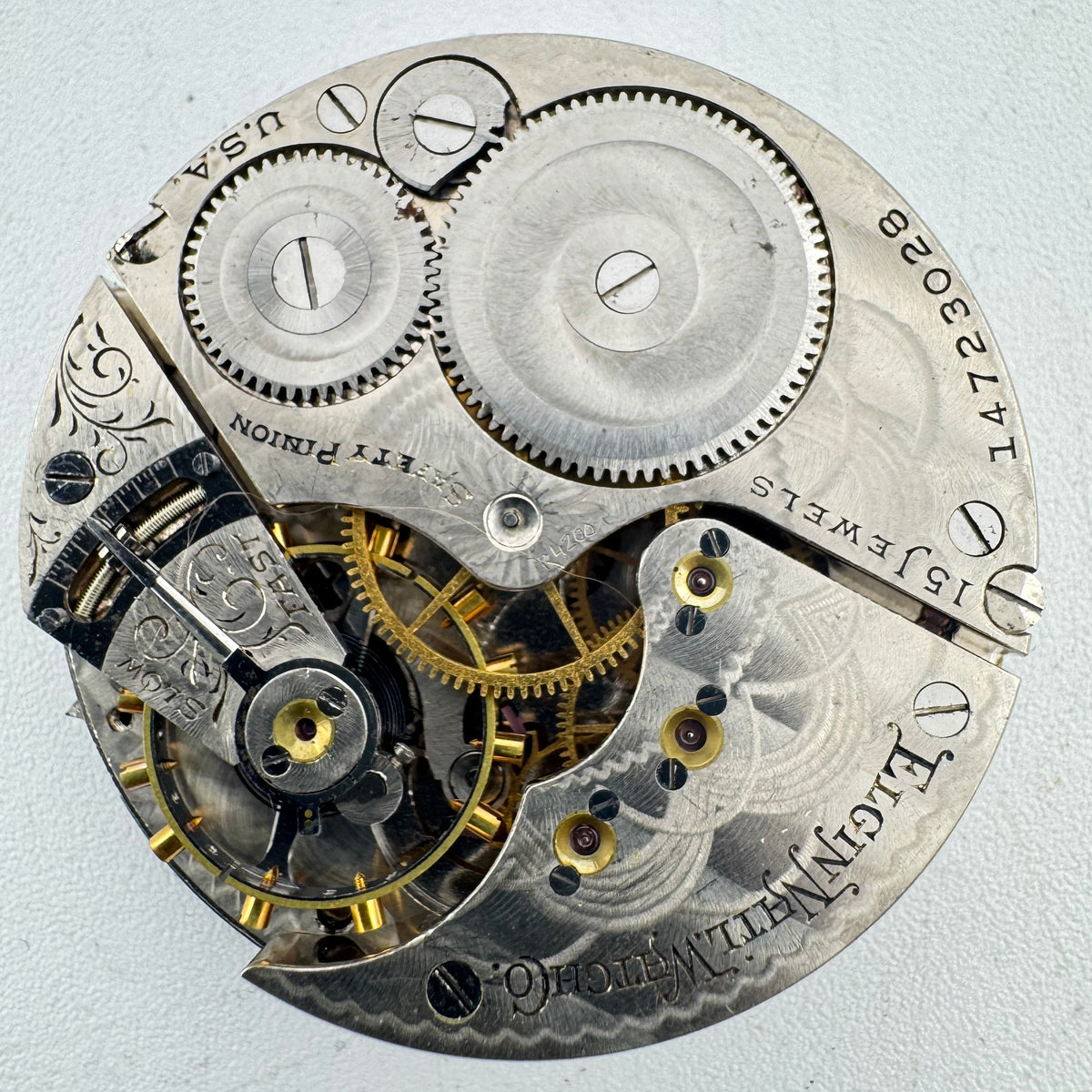 Elgin Single Sunk Arabic Dial 1910