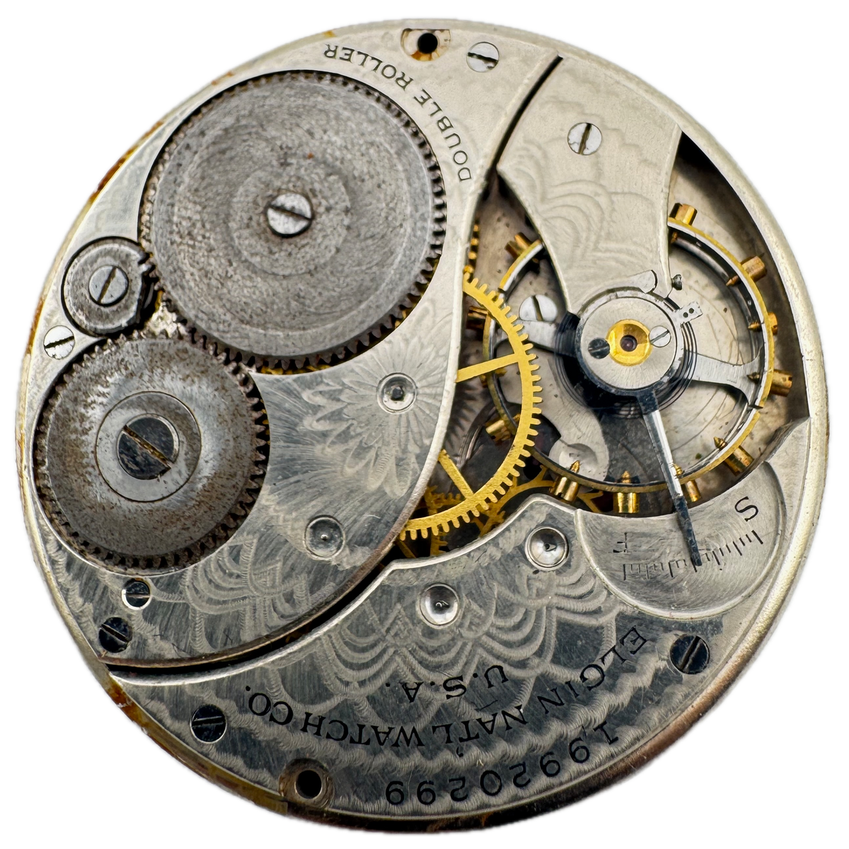 Elgin Single Sunk Roman Dial 1917