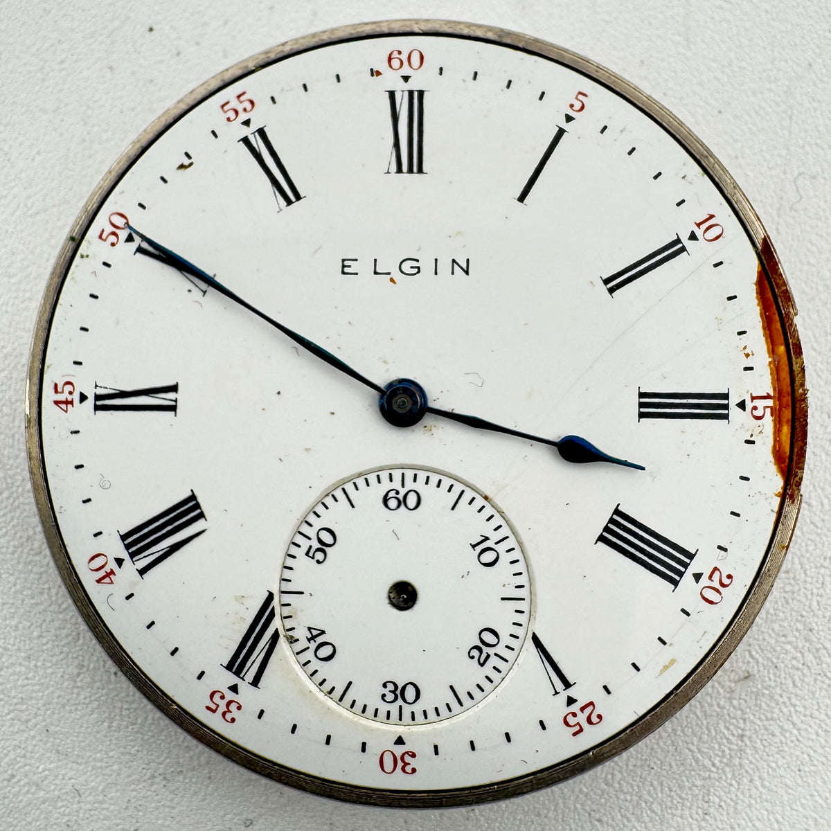 Elgin Single Sunk Roman Dial 1917