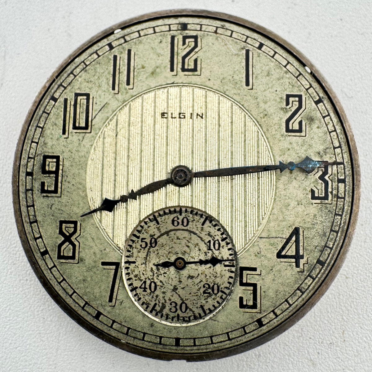 Elgin Pinstriped Metallic Dial 1924