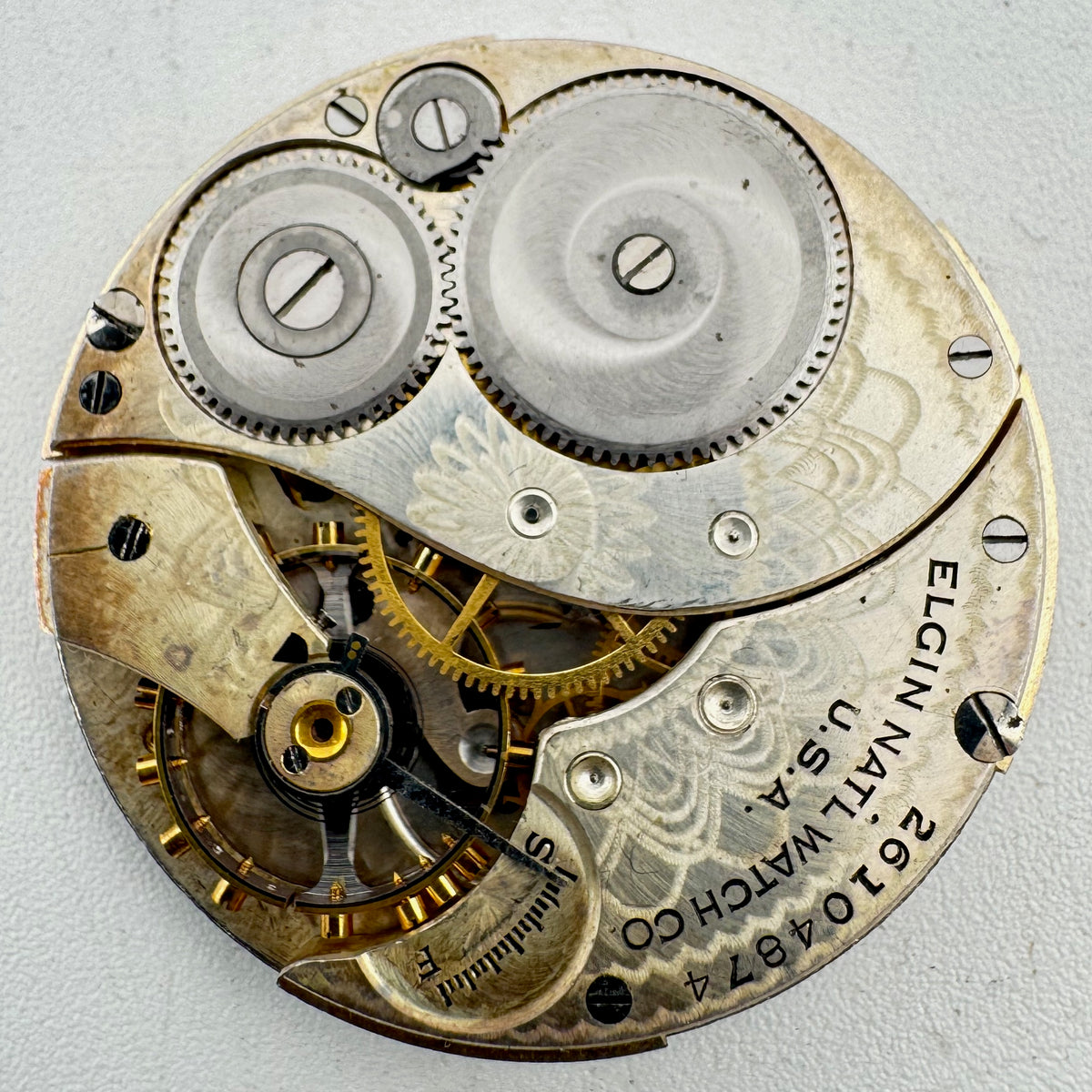 Elgin Pinstriped Metallic Dial 1924