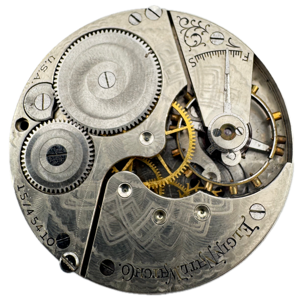 Elgin Single Sunk Roman Dial 1911