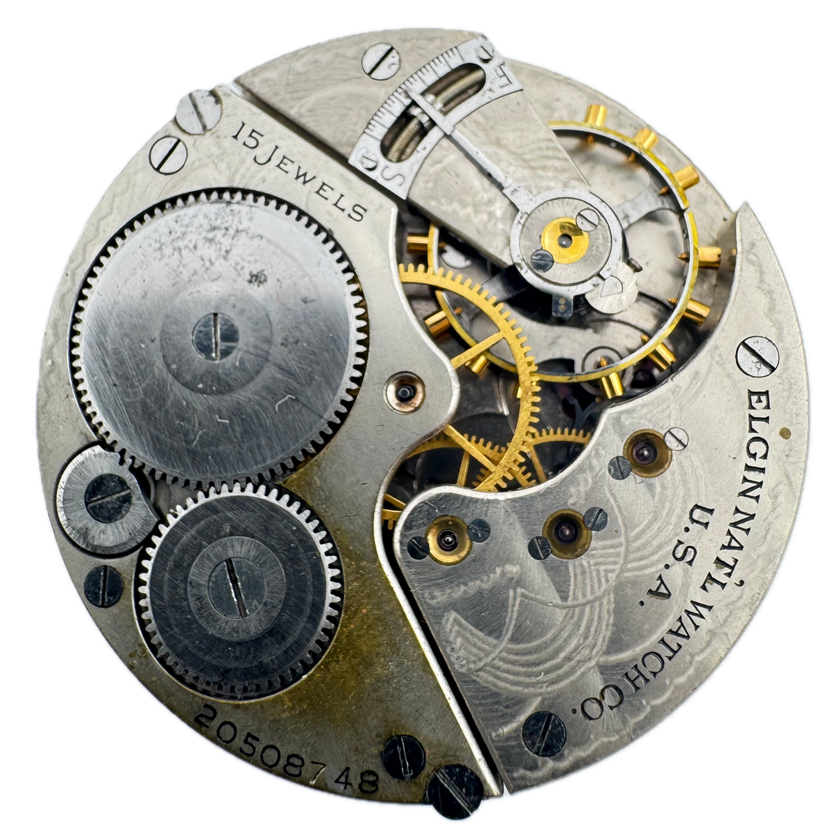Elgin Single Sunk Arabic Dial 1918