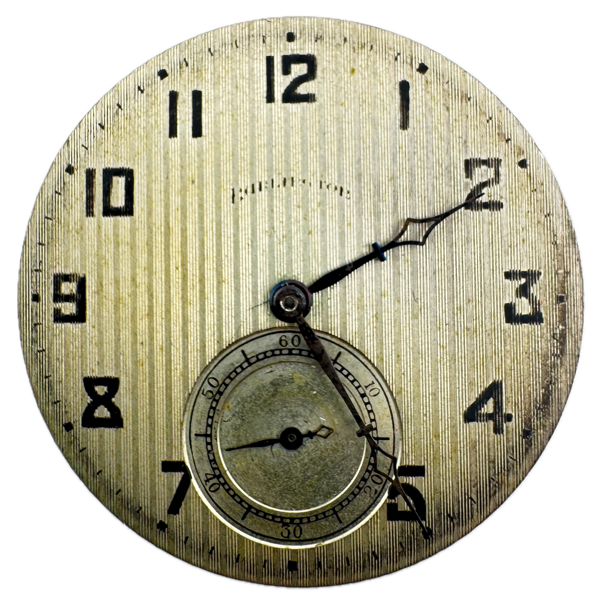 Burlington Watch Co Pinstriped Metallic Dial 1928