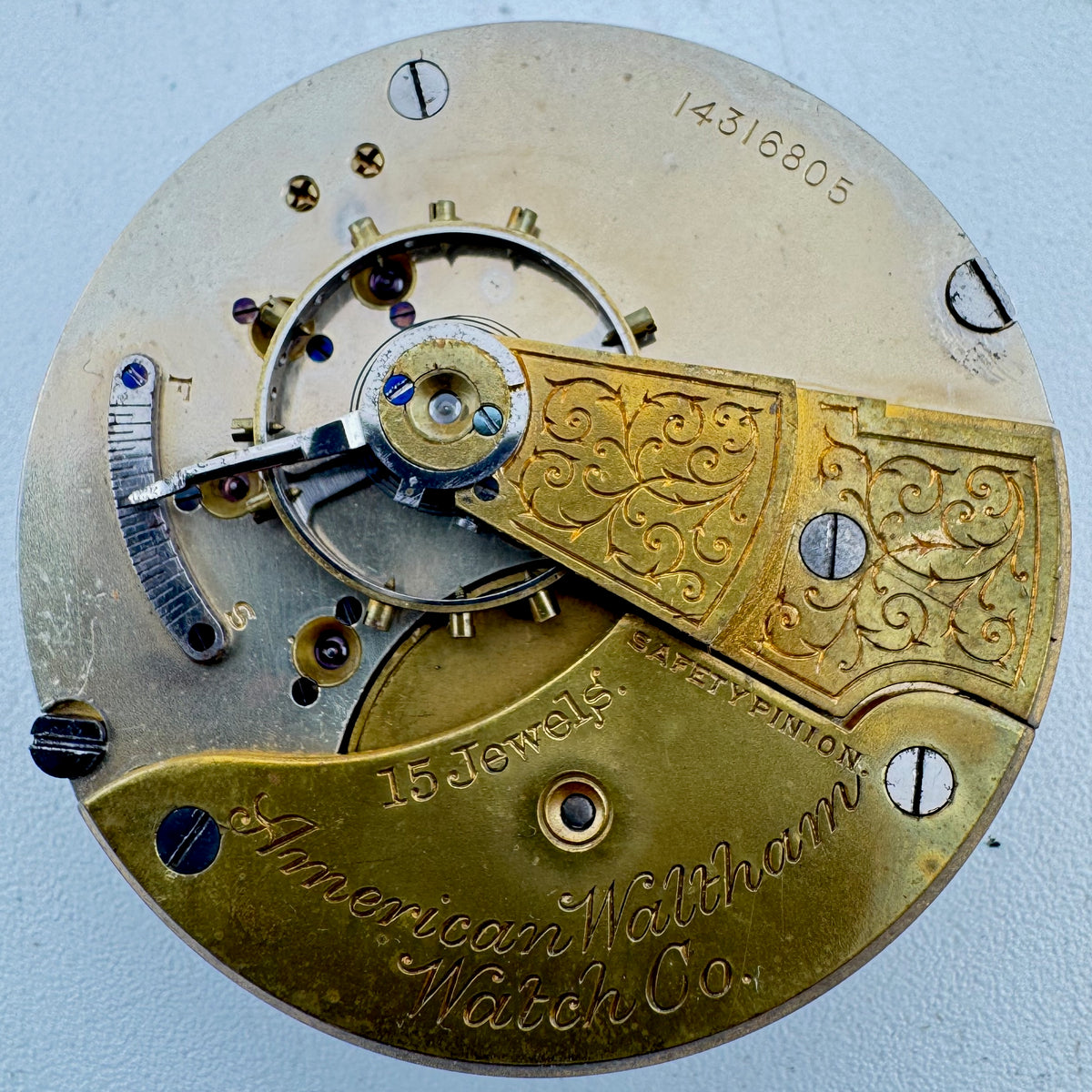Waltham Single Sunk Arabic Dial 1905