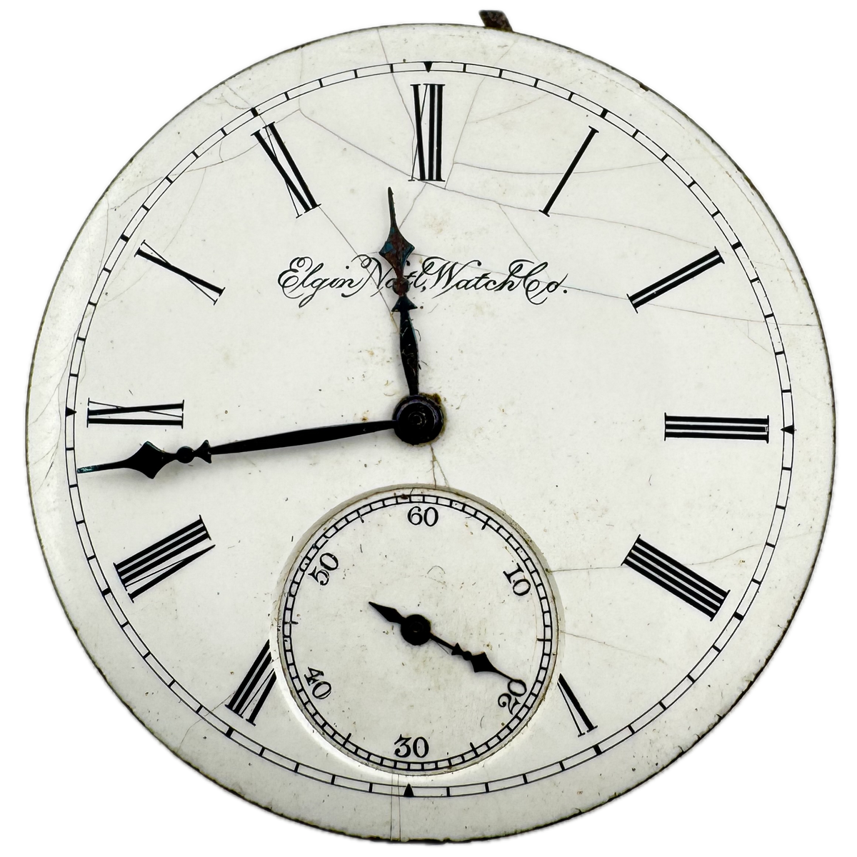 Elgin Natl Watch Co Roman Single Sunk Dial 1891