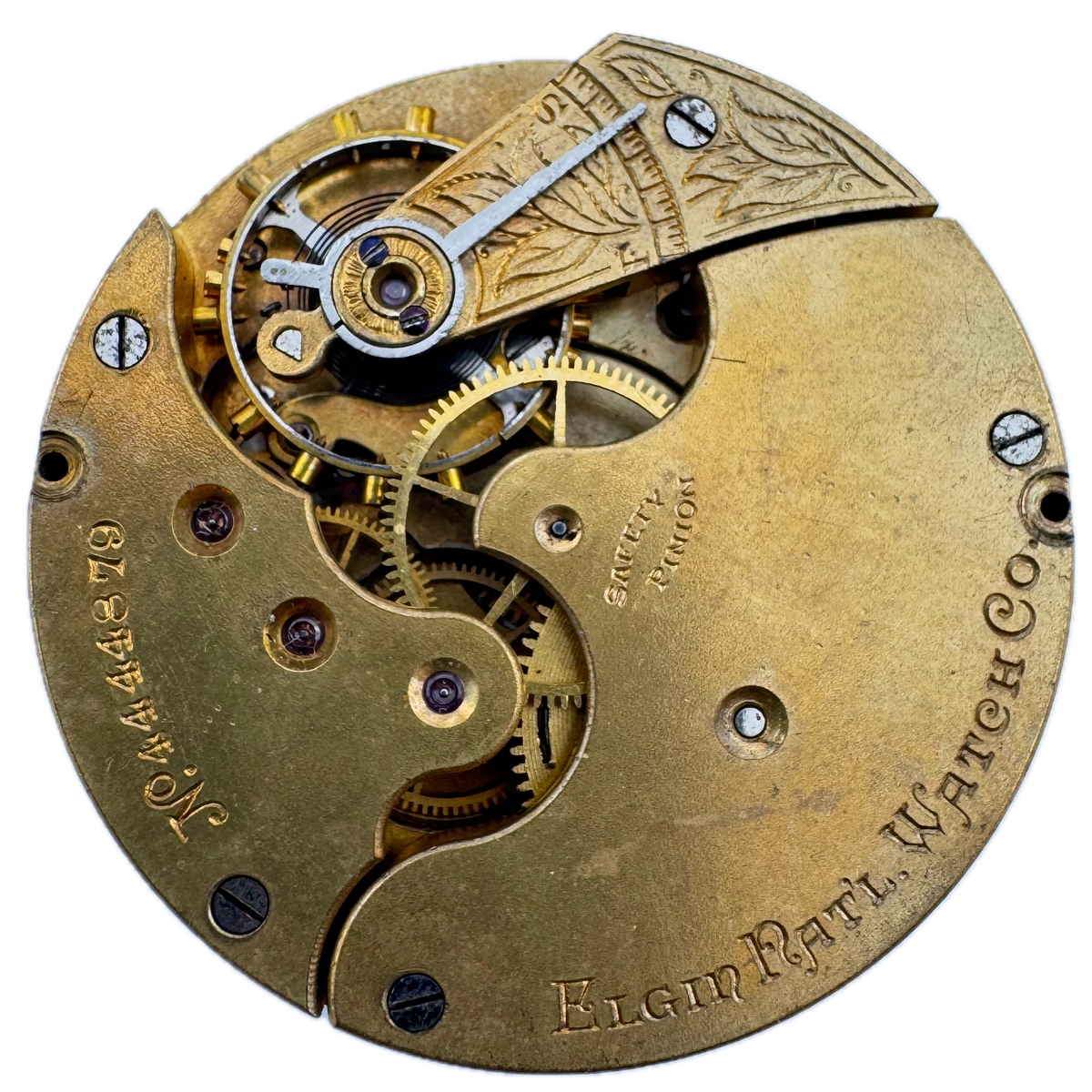 Elgin Natl Watch Co Roman Single Sunk Dial 1891