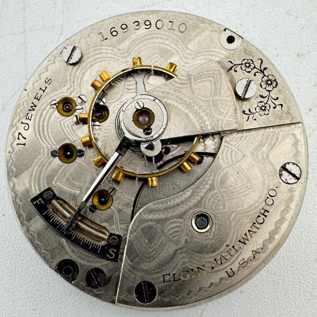 Elgin Double Sunk Heavy Arabic Dial 1912