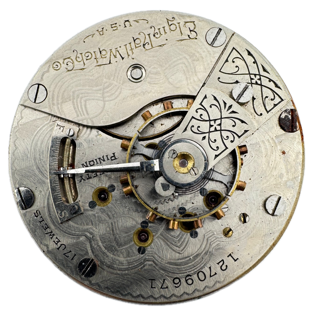 Elgin Single Sunk Roman Dial 1907