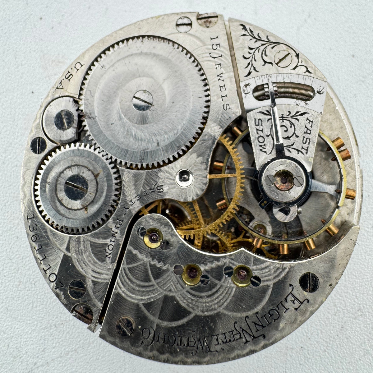Elgin Single Sunk Arabic Dial 1909
