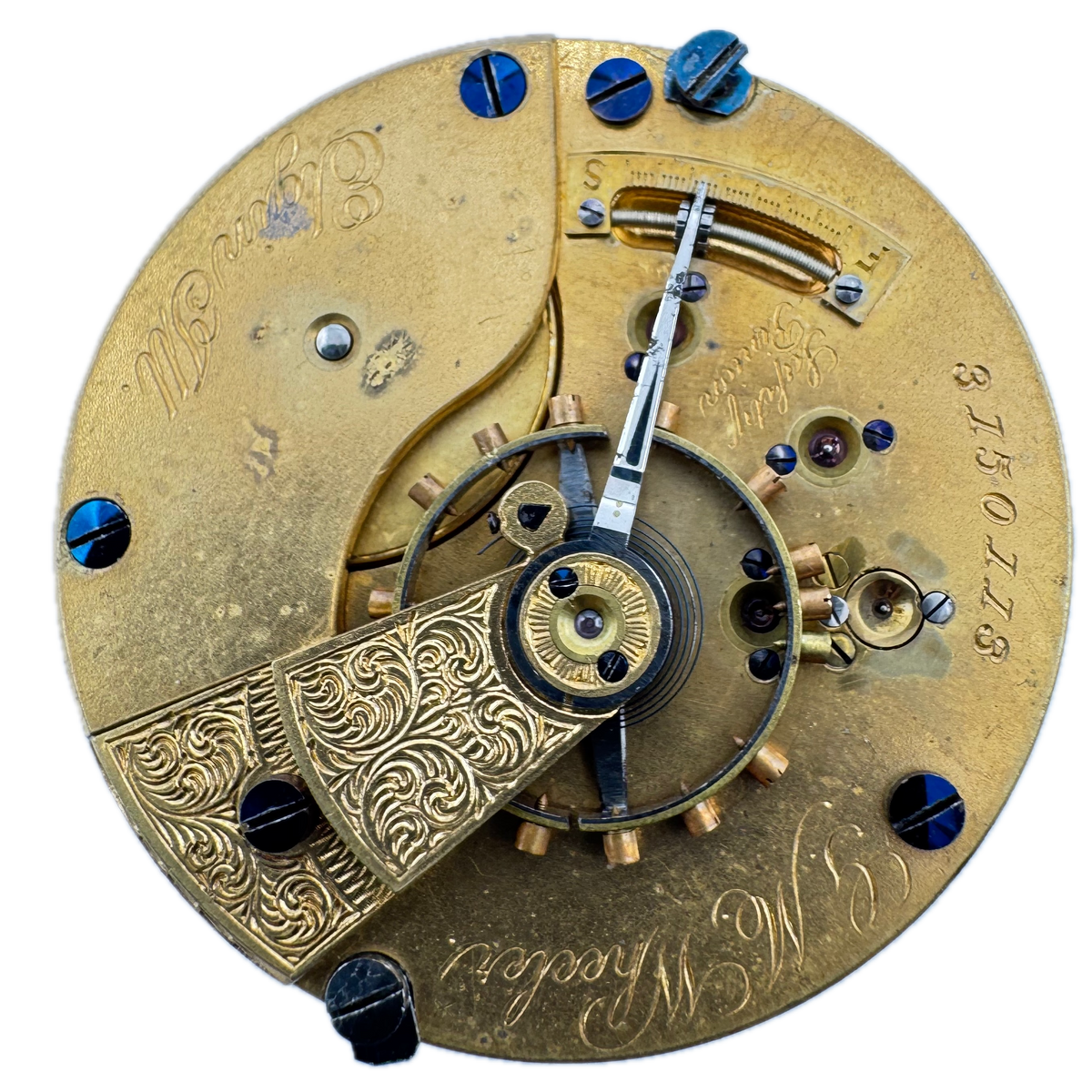 Elgin Single Sunk Roman Dial 1889