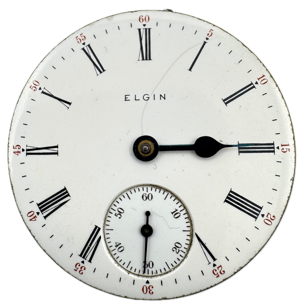Elgin Single Sunk Roman Dial 1889