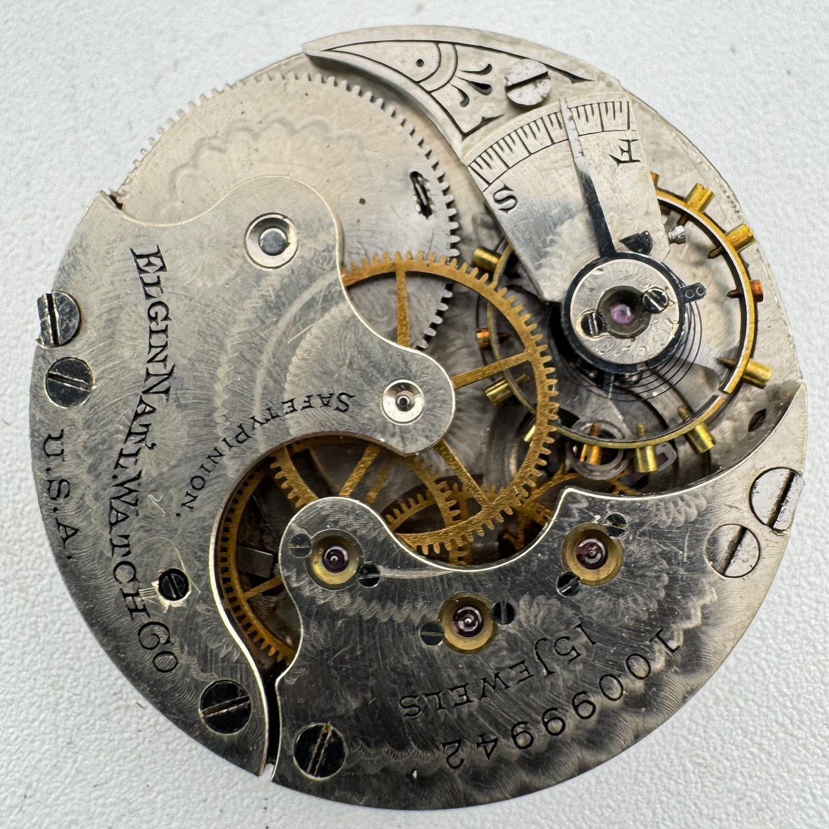 Elgin Single Sunk Roman Dial 1904