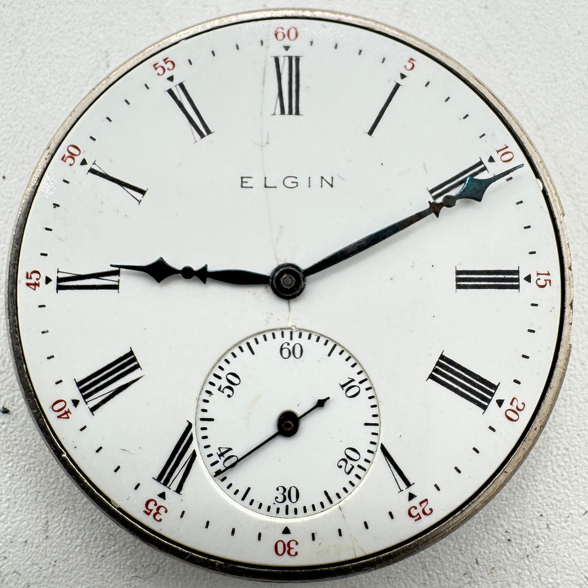 Elgin Single Sunk Roman Dial 1914