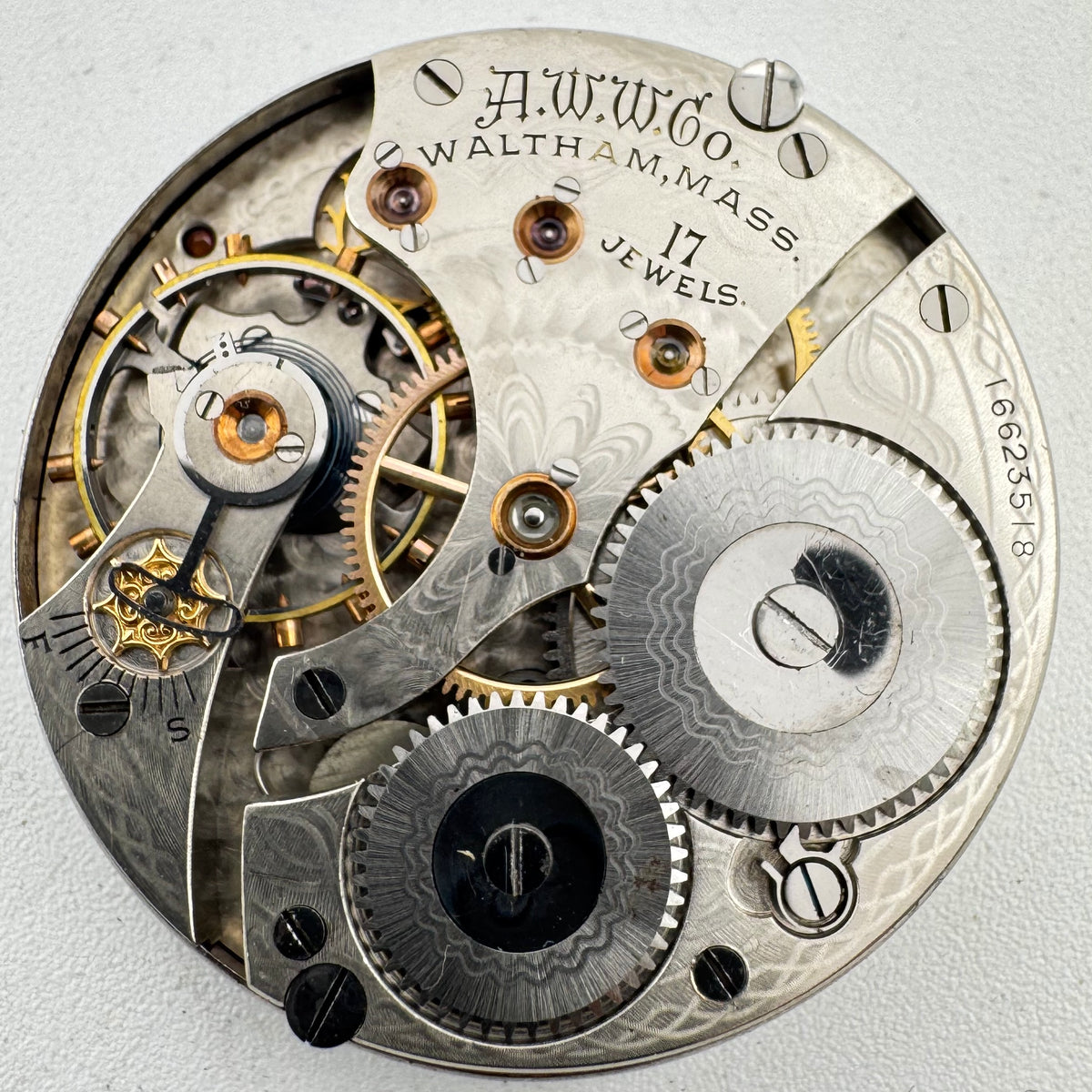Waltham Double Sunk Arabic Dial 1908