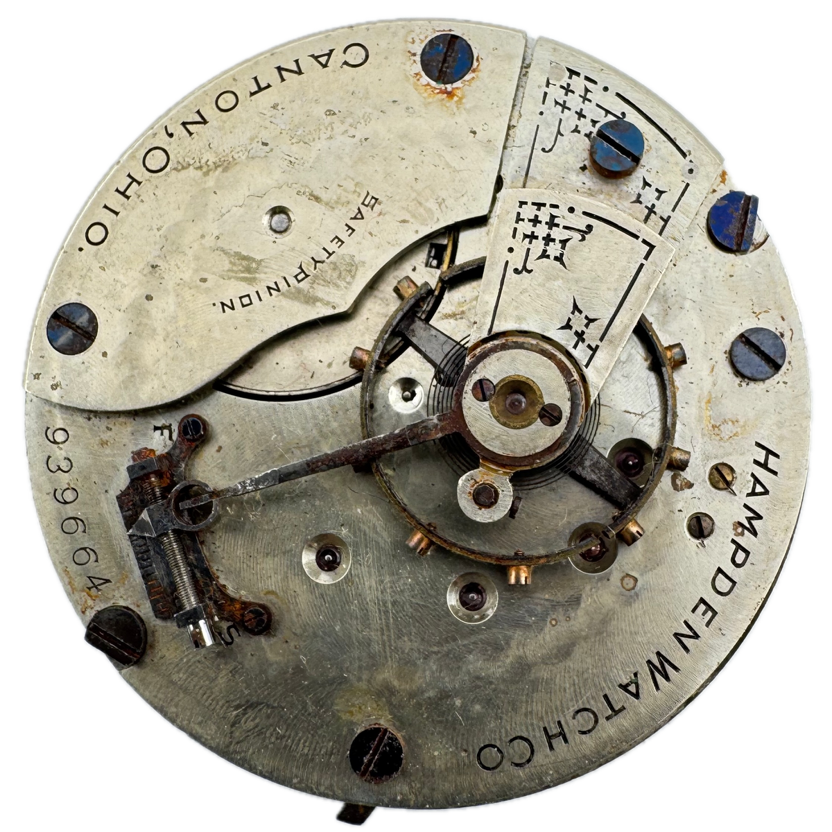 Hampden Watch Co Single Sunk Roman Dial 1895