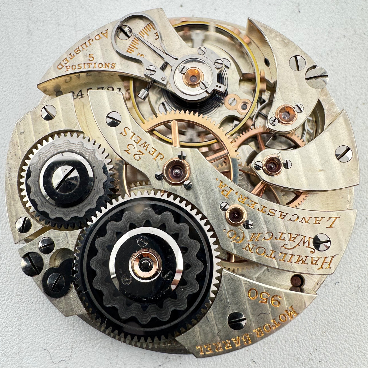 Hamilton Double Sunk Boxcar Dial 1927