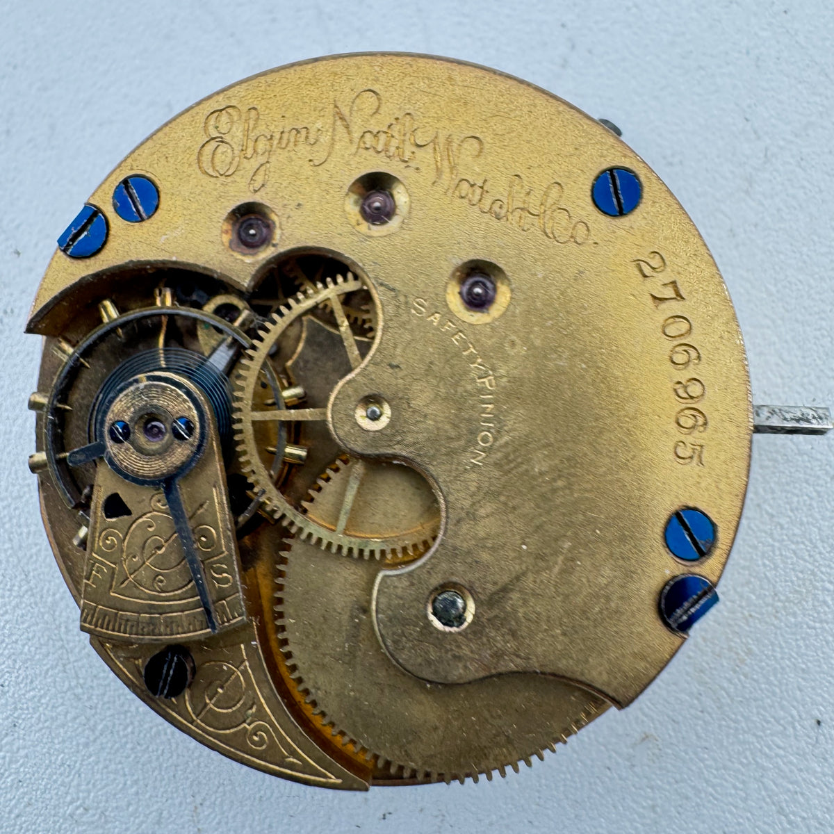 Elgin Single Sunk Roman Dial 1888