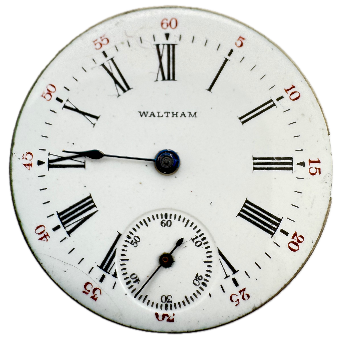 Waltham Single Sunk Roman Dial 1891