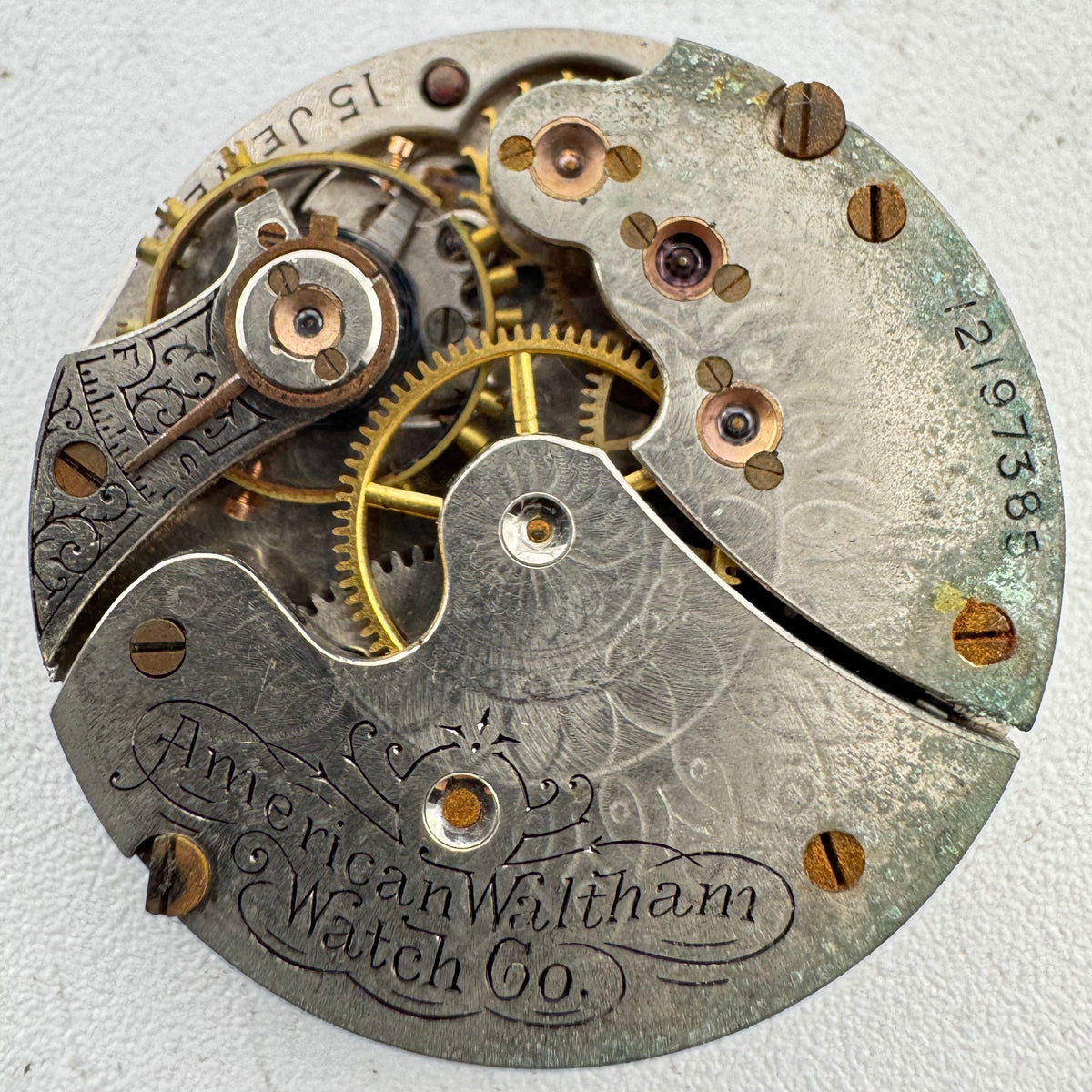 Waltham Single Sunk Roman Dial 1891