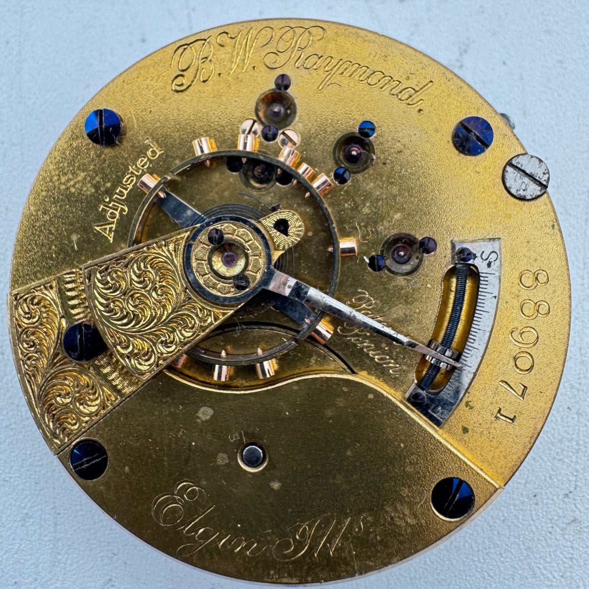 Elgin Hand Painted Dial BW Raymond 1881