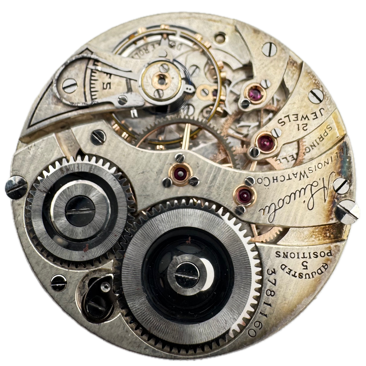 Illinois Metallic Pinstriped Dial 1920