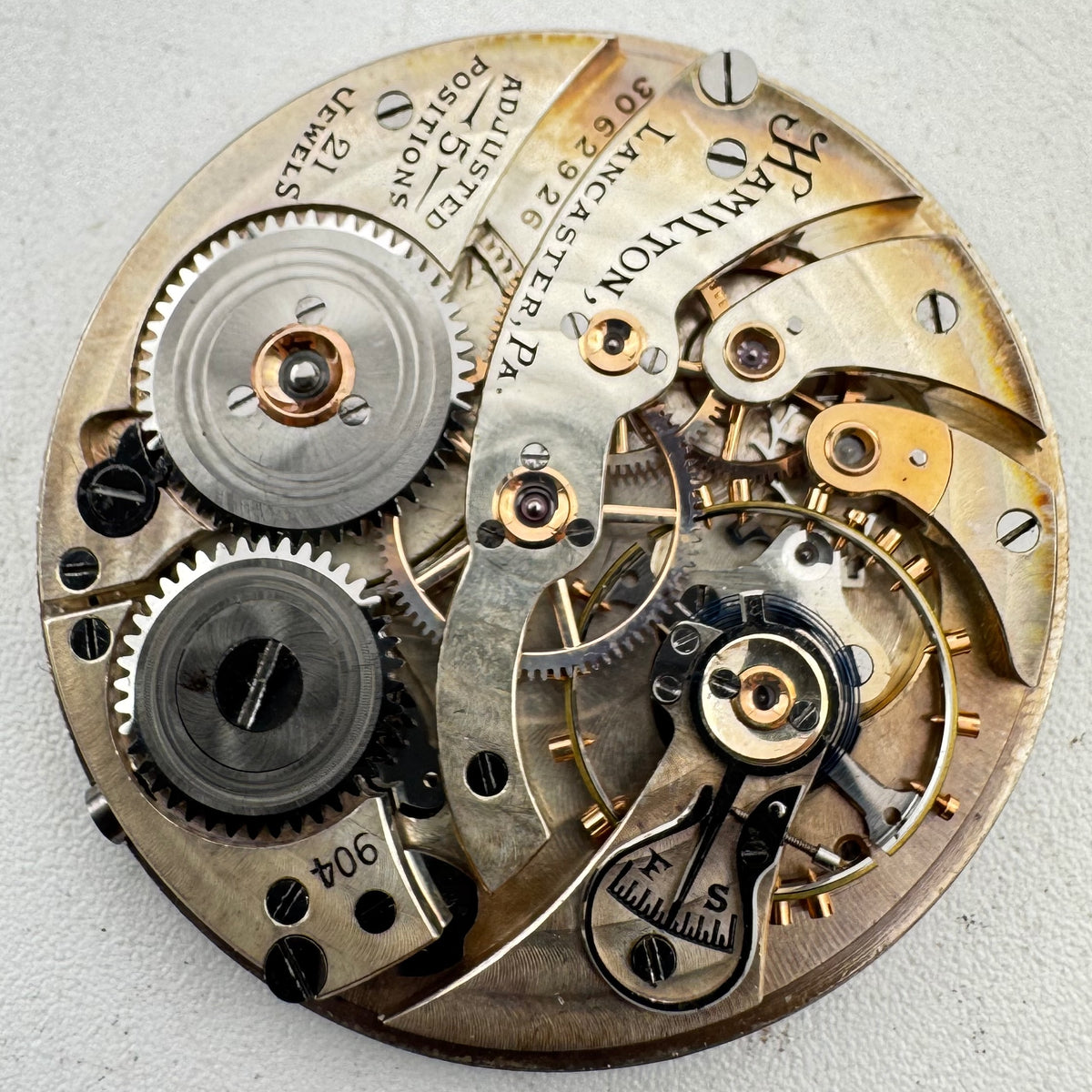 Hamilton Metallic Pinstriped Dial 1932