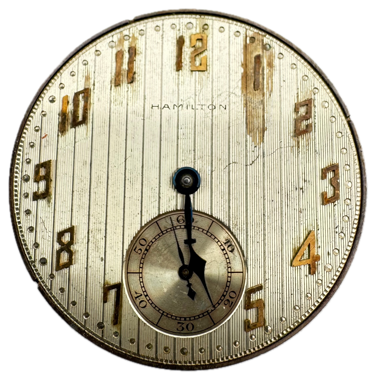 Hamilton Metallic Pinstriped Dial 1932