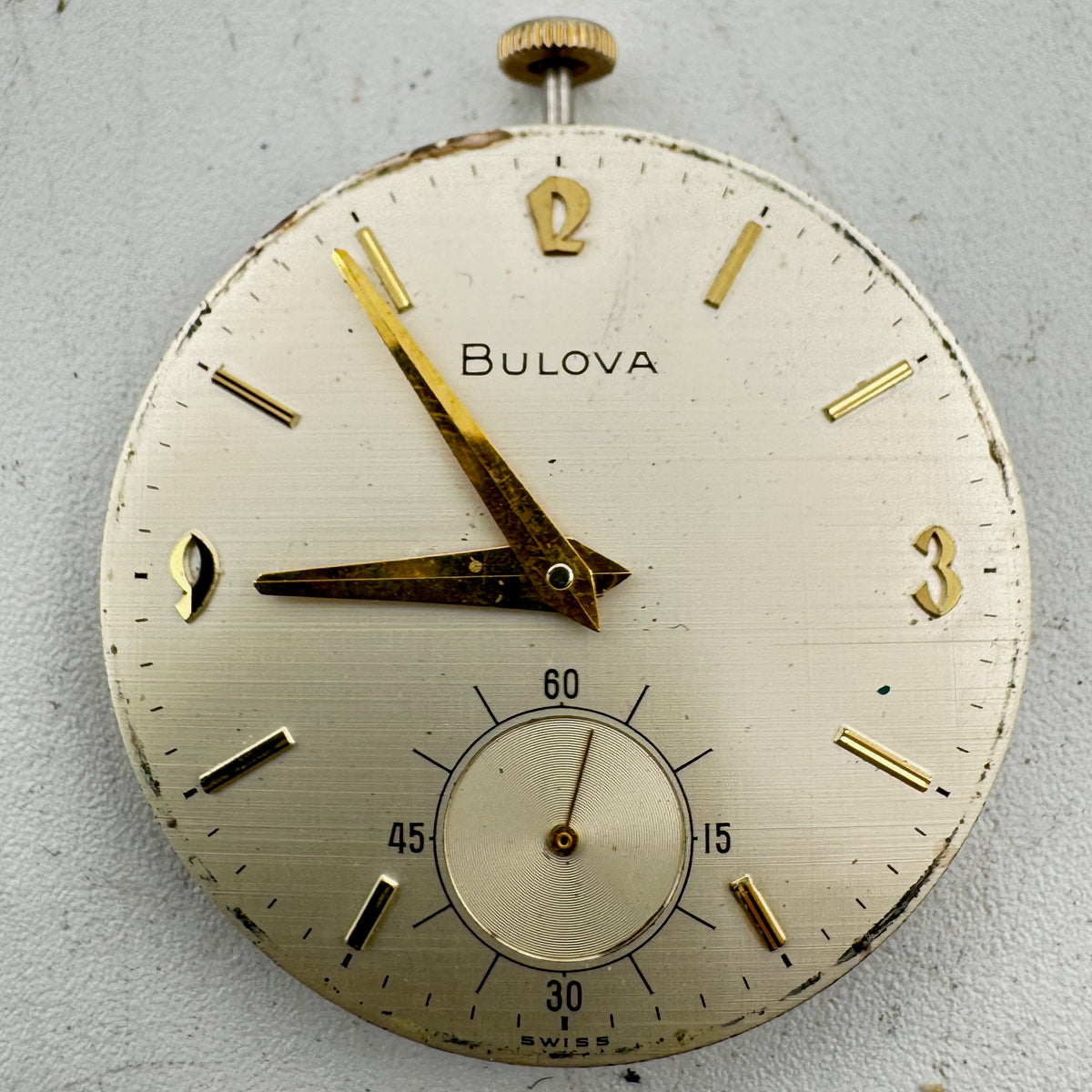 Bulova Silver Linen Dial 1966