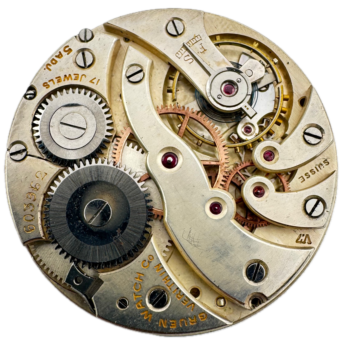 Gruen Veri-Thin Metallic Art Deco Dial 1922