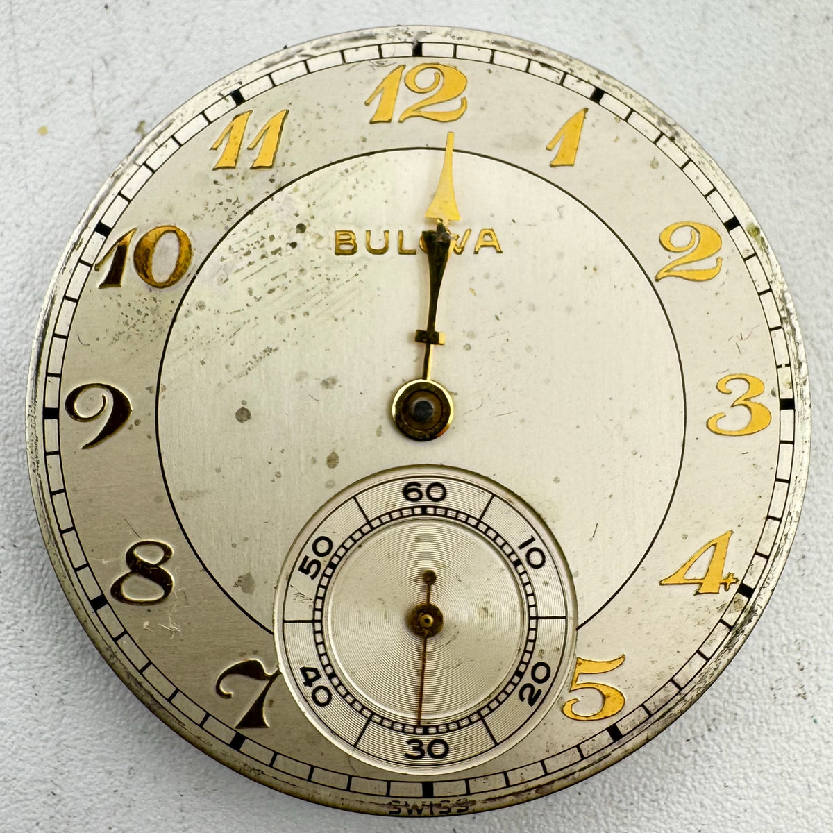 Bulova Raised Numeral Metallic Dial
