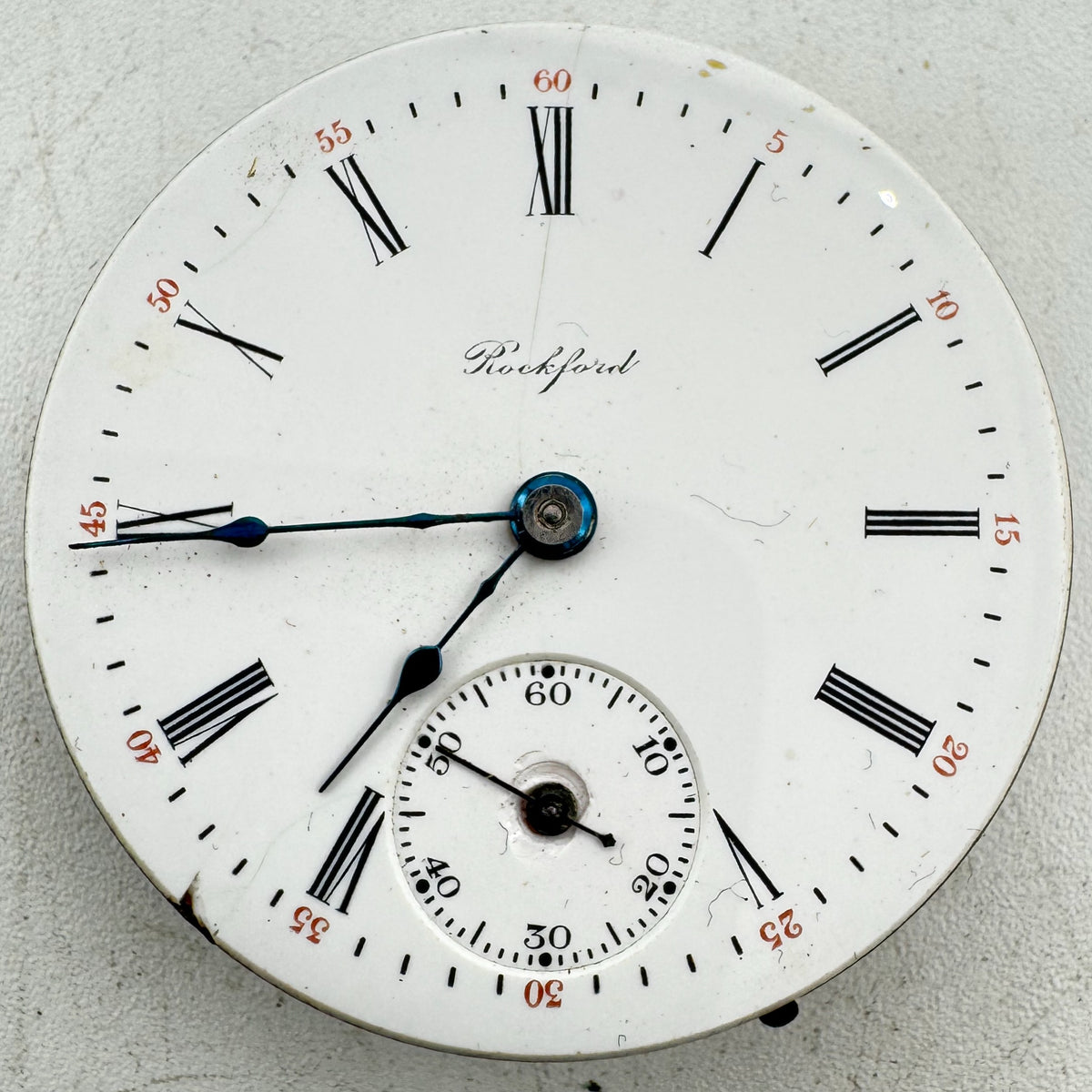 Rockford Single Sunk Roman Numeral Dial 1888