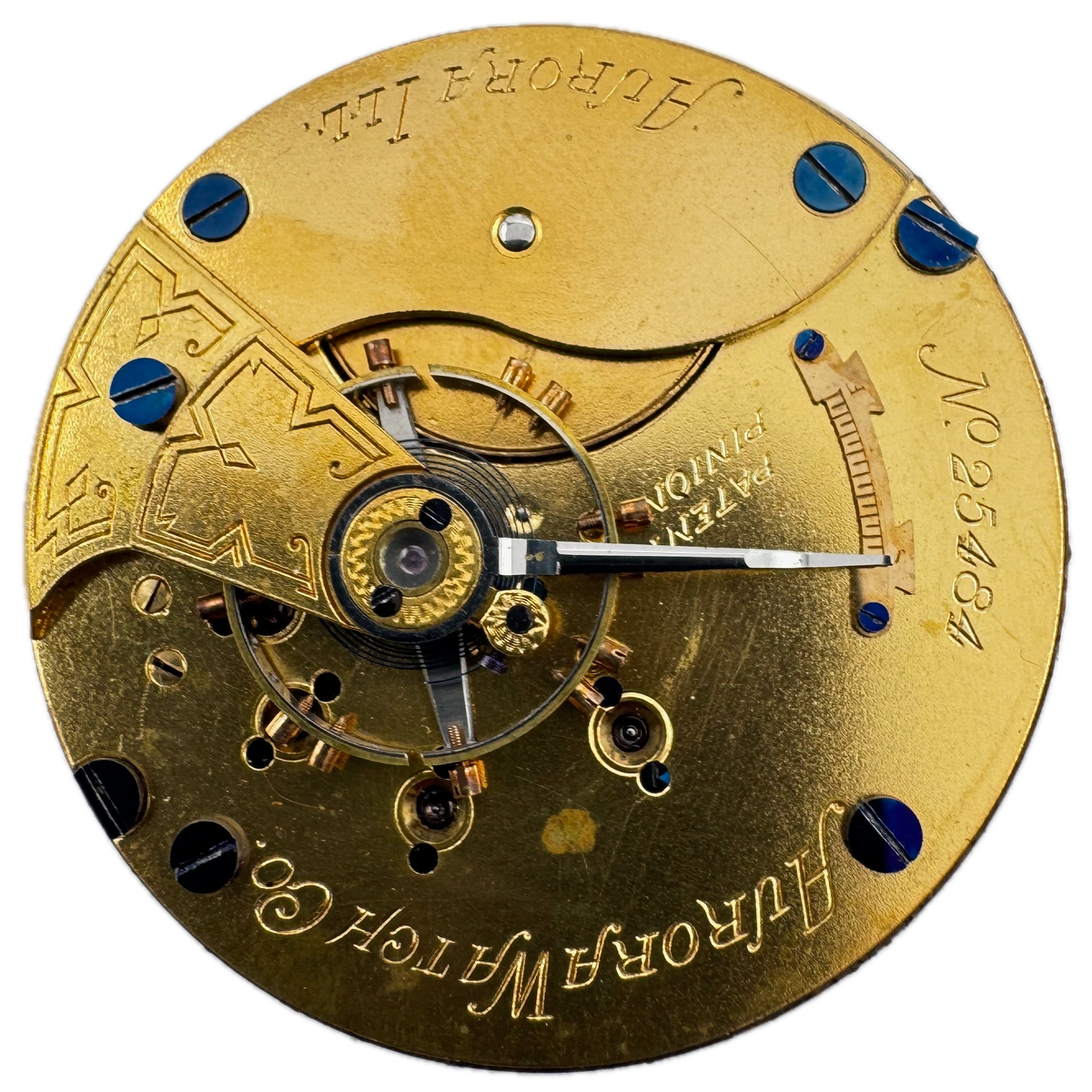 Aurora Single Sunk Roman Numeral Dial 1885
