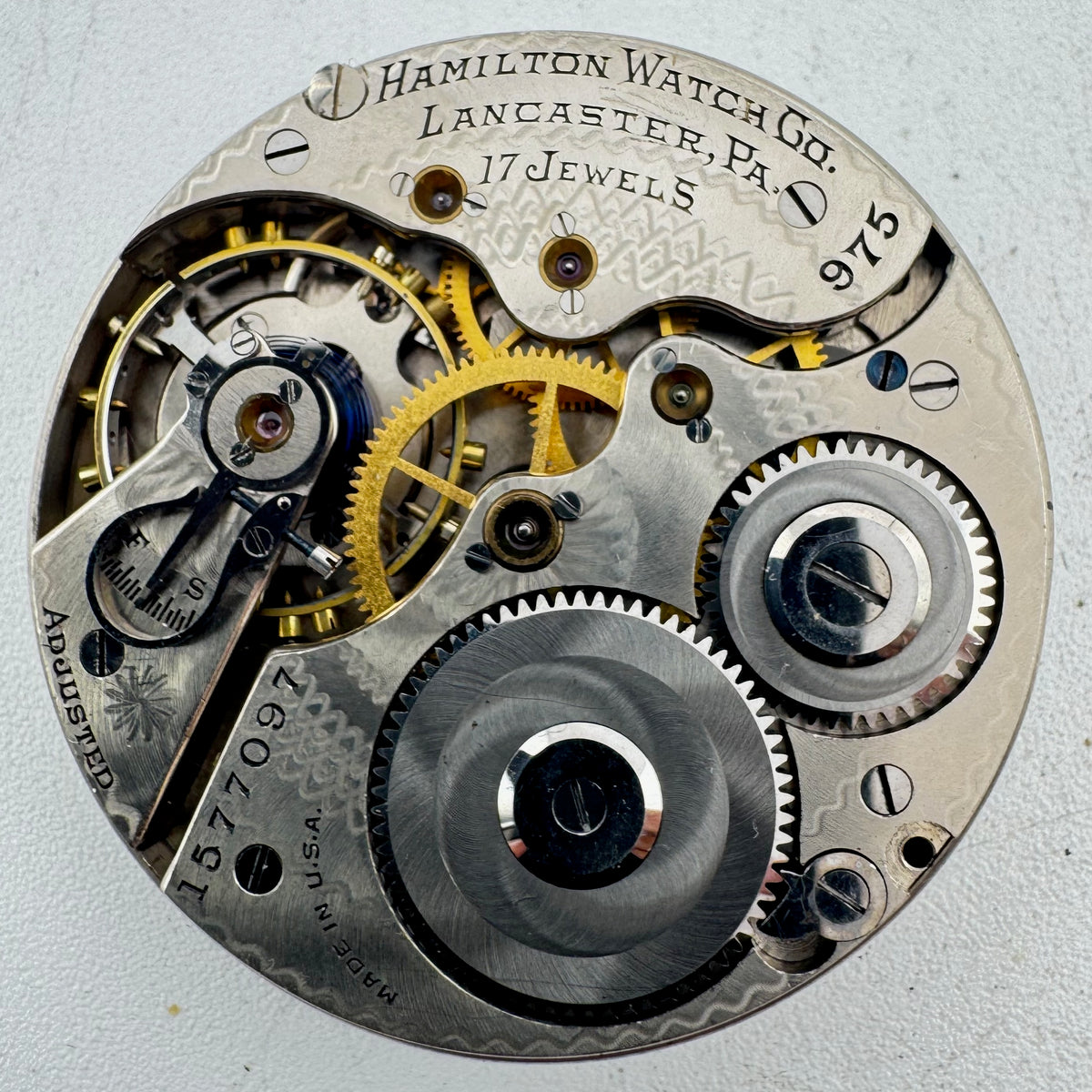 Hamilton Centered Speckled Metallic Dial 1924