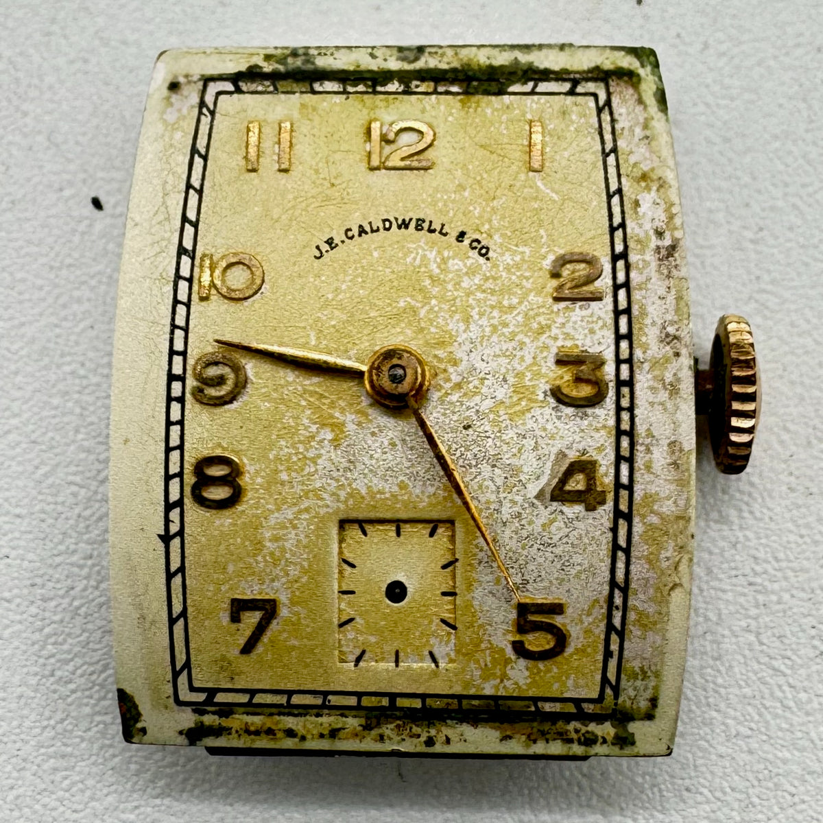 J E Caldwell & Co Rectangular Art Deco Dial