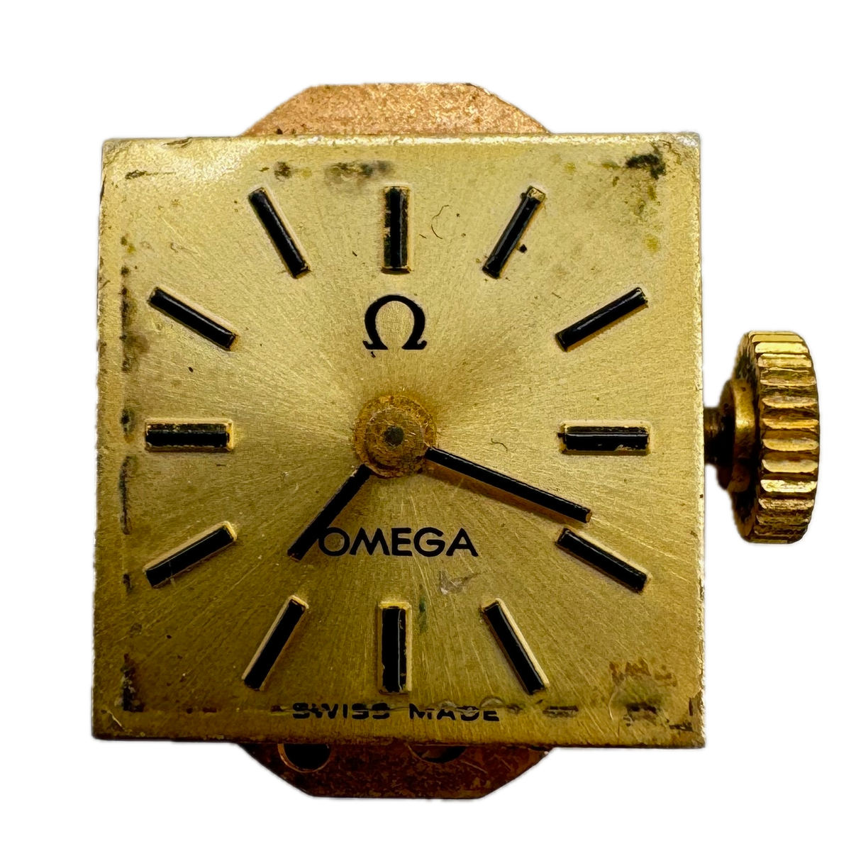 Omega Gold Tone Square Dial
