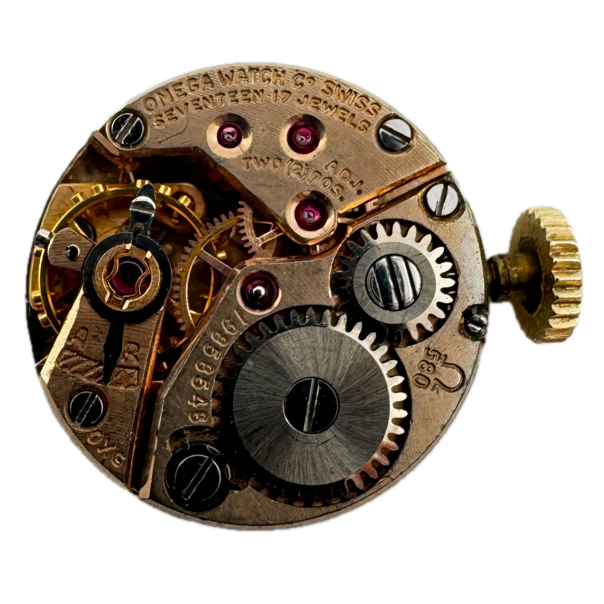 Omega Round Gold Tone Sunburst Dial