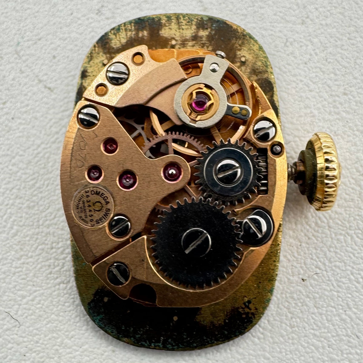 Omega Oval Gold Tone Dial 1963