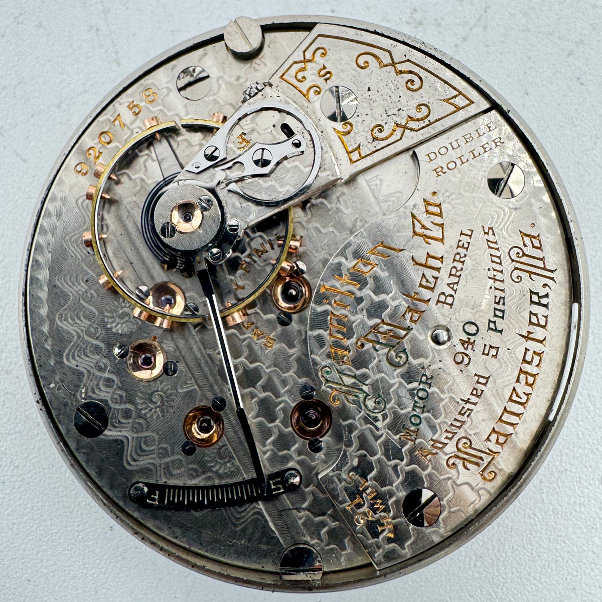 Hamilton Double Sunk Dial 1912