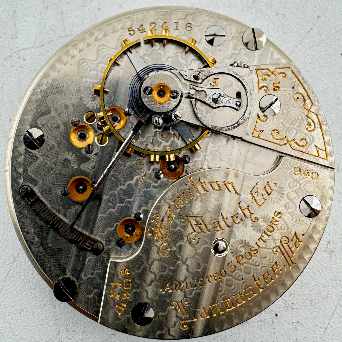 Hamilton Double Sunk Dial 1907