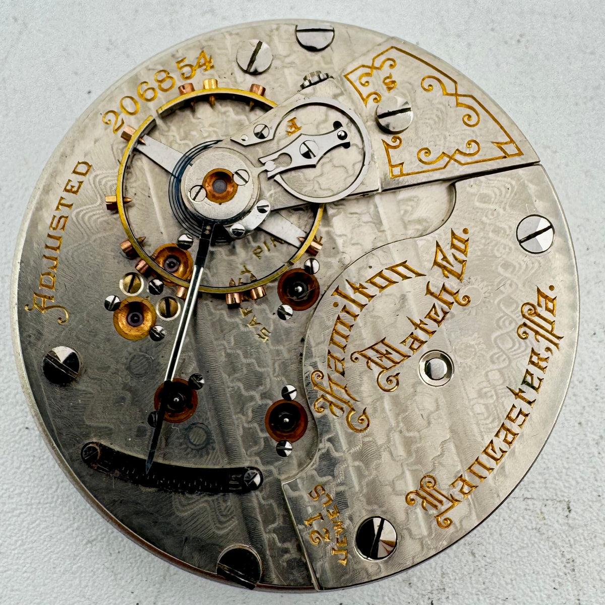 Hamilton Watch Co Double Sunk Dial 1902