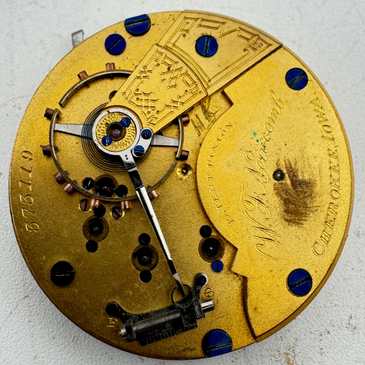 Hampden Watch Co W.F. Newcomb 1885