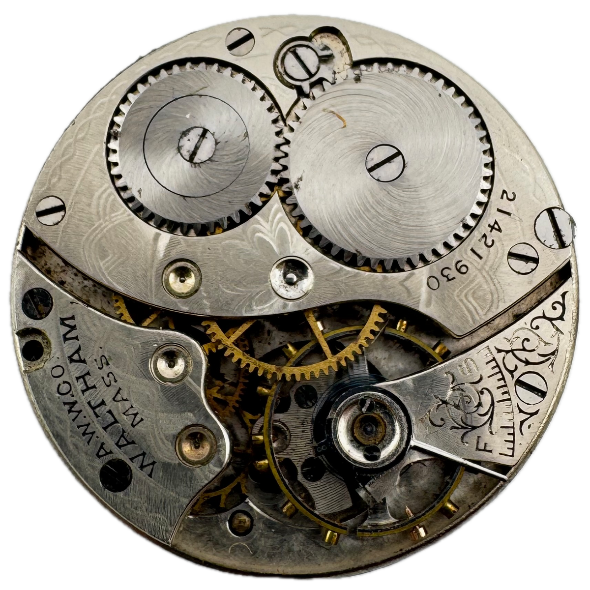 Waltham Bold Roman Dial 1917