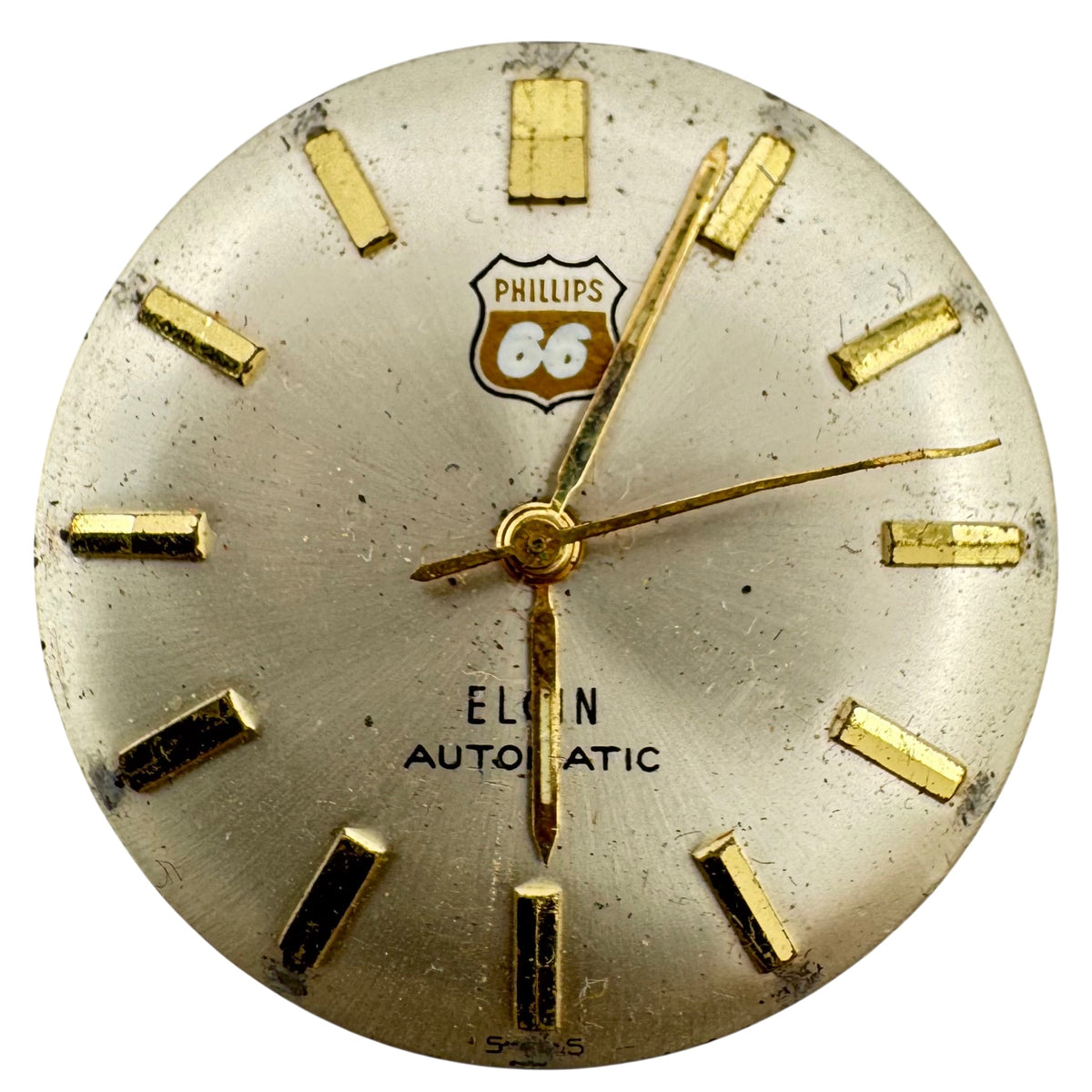 Phillips 66 Elgin Silver Sunburst Dial