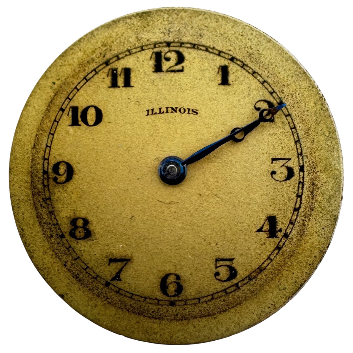 Illinois Gold Tone Art Deco Dial 1922
