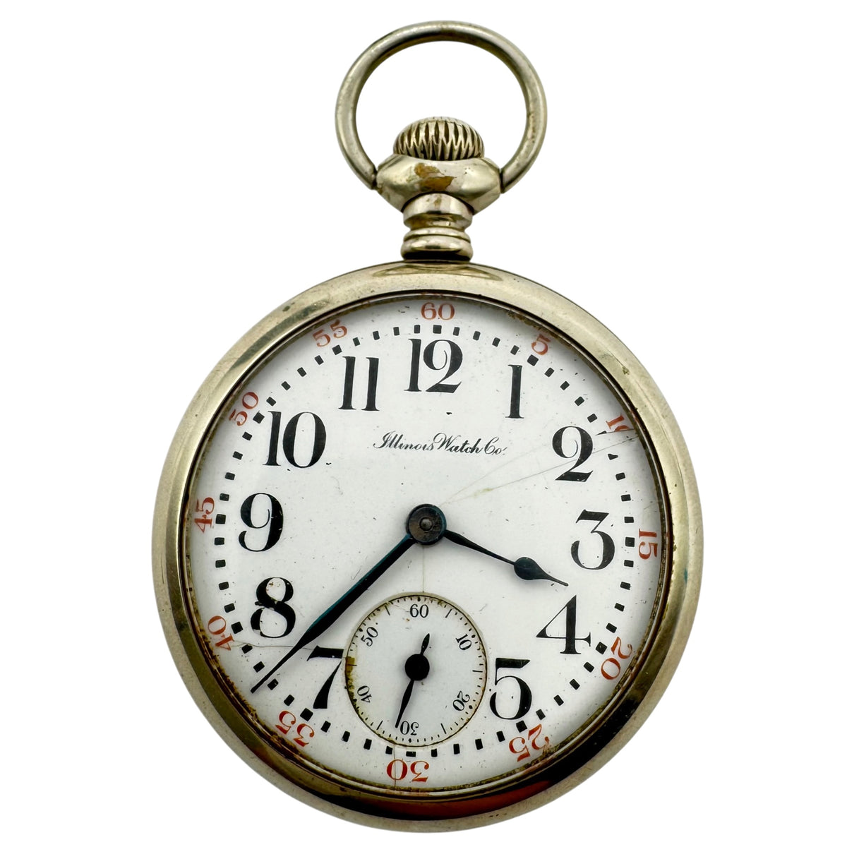 Illinois Watch Co Single Sunk Arabic Dial 1915
