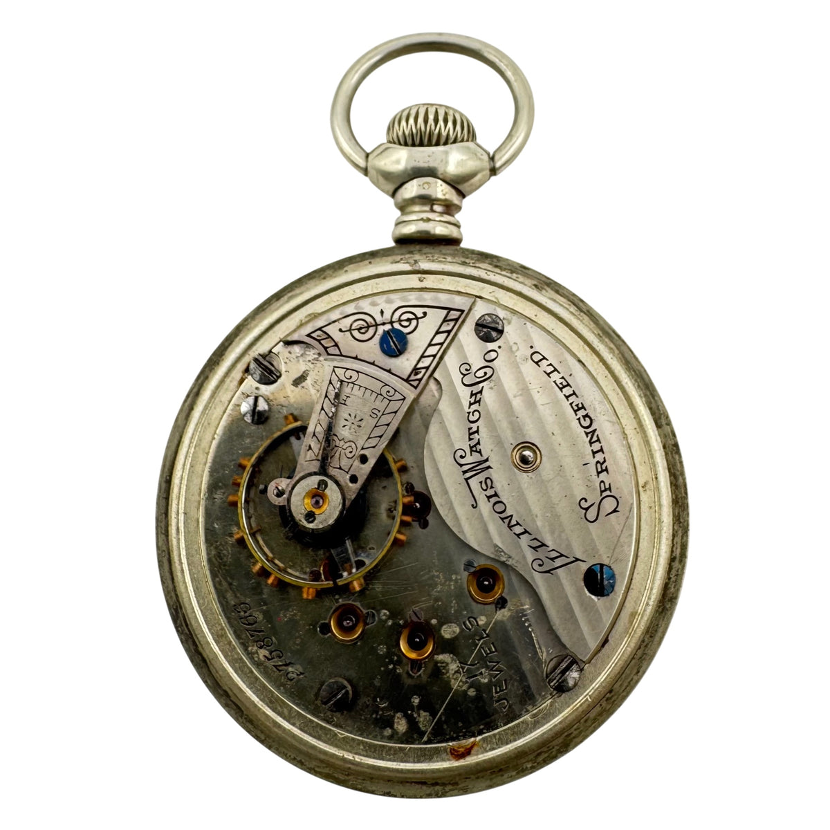 Illinois Watch Co Single Sunk Arabic Dial 1915