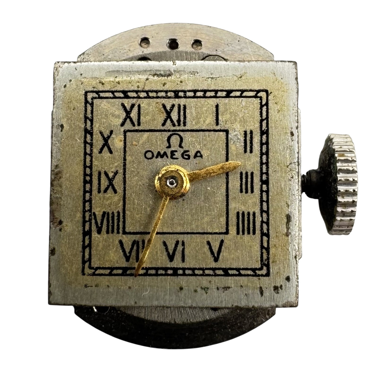 Omega Watch Co Mini Art Deco Square Dial 1945