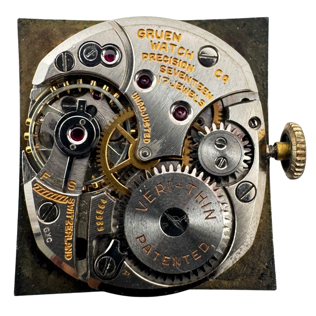 Gruen Verithin Square Dial 1940