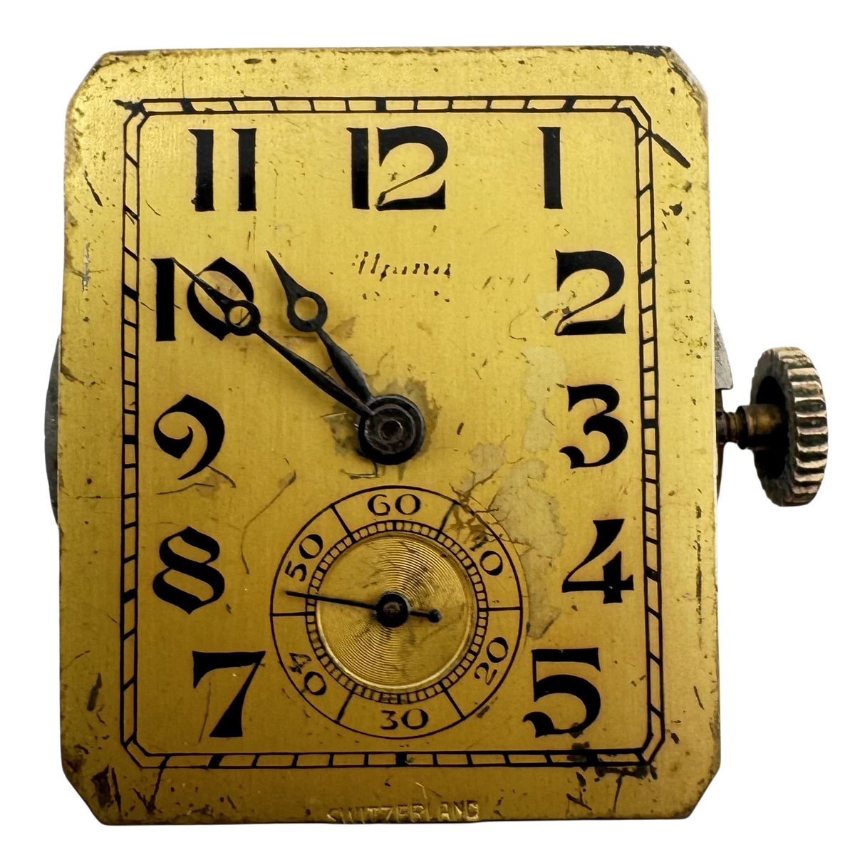 Gruen Guild Gold Tone Rectangle Dial